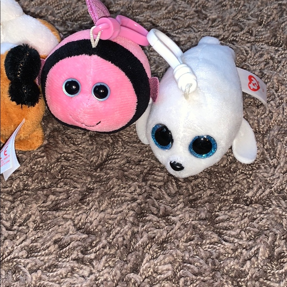 ty teeny tys and ty beanie boo key chain bundle - Picture 3 of 4